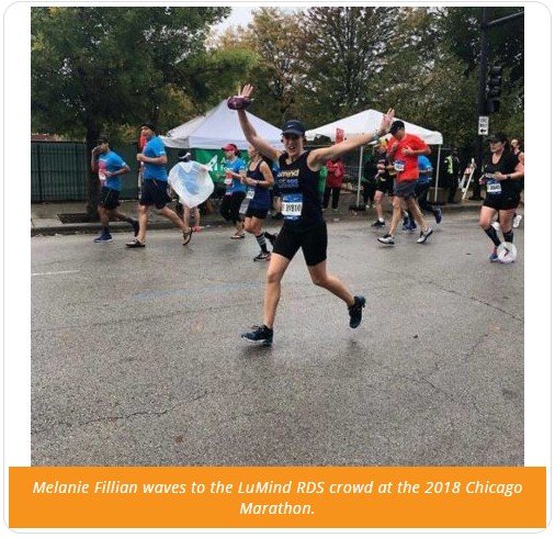 melanie fillian chicago marathon with caption