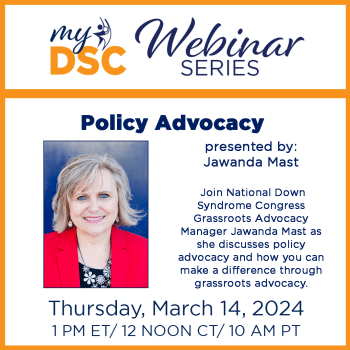 myDSC Webinar Series: Policy Advocacy with Jawanda Mast from NDSC on March 14, 2024