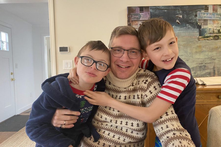 LuMind IDSC CEO Hampus Hillerstrom poses with his two sons.